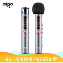 愛(ài)國(guó)者（aigo） 錄音筆 R5511 8G 專(zhuān)業(yè) 微型迷你 學(xué)習(xí)/會(huì)議采訪取證錄音器 高清遠(yuǎn)距降噪 灰色