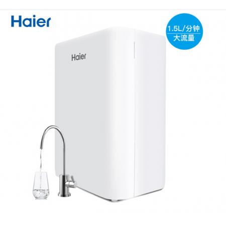 海爾（Haier）家用凈水器 600G無桶大流量低廢水純水機 長效進(jìn)口膜RO反滲透直飲機 HRO6H66-3D雪魔方