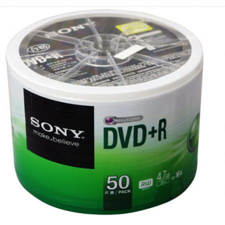 SONY 索尼  dvd刻錄盤(pán) 光盤(pán) 空白光盤(pán) 4.7G 16X DVD+R（50片環(huán)保裝）