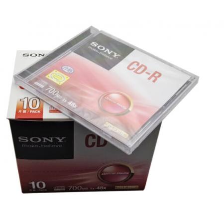 SONY/索尼  光盤 車載cd空白光盤 700M 刻錄盤 CD-R（1-48X） 單片裝（帶獨立包裝盒）