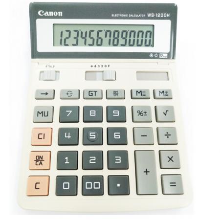 佳能（Canon） WS-1200H 12位數(shù) 辦公財(cái)務(wù)計(jì)算器 可調(diào)角度 原色