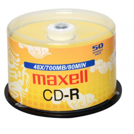麥克賽爾（maxell）CD-R光盤(pán) 刻錄光盤(pán) 光碟 空白光盤(pán) 48速700M 龍紋金盤(pán)桶裝50片