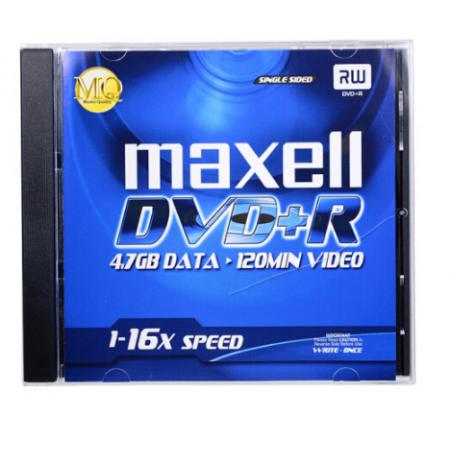 麥克賽爾（maxell）DVD+R光盤 刻錄光盤 光碟 空白光盤 16速4.7GB 1片盒裝，5盒/包