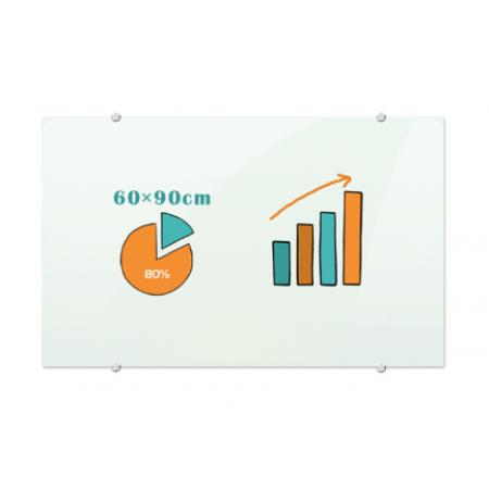 AUCS 60*90cm 玻璃白板 寫字板 辦公 會(huì)議磁性鋼化玻璃黑板掛式