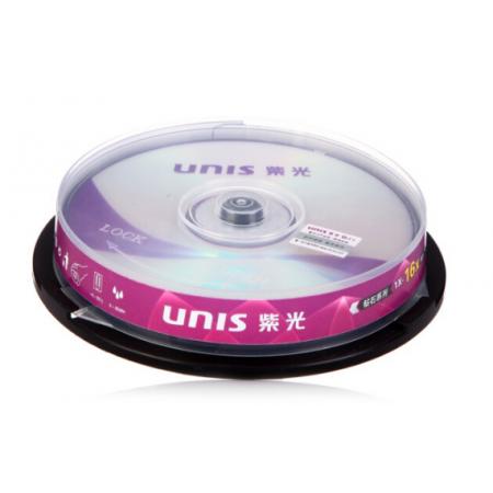 紫光（UNIS）DVD-R空白光盤(pán)/刻錄盤(pán) 鉆石系列 16速4.7GB 桶裝10片