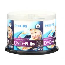 飛利浦（PHILIPS）DVD-R空白光盤(pán)/刻錄盤(pán) 16速4.7G 桶裝50片