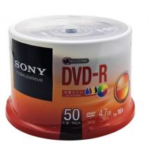 SONY 索尼  dvd刻錄盤 光盤 空白光盤 4.7G 16X DVD-R 可打?。?0片桶裝）亞光面