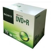 索尼（SONY）DVD+R 光盤(pán)/刻錄盤(pán) 16速4.7G 單片盒裝10片/包 空白光盤(pán)