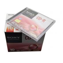 索尼（SONY）CD-R 光盤(pán)/刻錄盤(pán) 48速700MB 單片盒裝10片/包 空白光