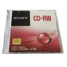 索尼（SONY）CD-RW 光盤/刻錄盤 1-4速700MB 單片盒裝 可擦寫 空白光盤
