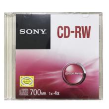 SONY/索尼 光盤 車載cd空白光盤 700M 刻錄盤 CD-RW 可擦寫（1-4X） 桶裝（整桶裝非單獨(dú)包裝）