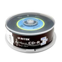 錸德(RITEK) 黑旋風(fēng)二代黑膠音樂(lè)盤 CD-R 52速700M 空白光盤/光碟/刻錄盤/車載 桶裝25片