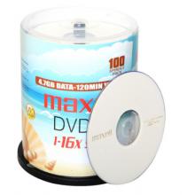 麥克賽爾（maxell）DVD-R光盤 刻錄光盤 光碟 空白光盤 M2系列16速4.7G 珍珠白桶裝100片
