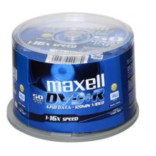  麥克賽爾（maxell）DVD+R光盤 刻錄光盤 光碟 空白光盤 16速4.7G 臺產(chǎn) 商務金盤桶裝50片