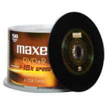麥克賽爾（maxell）DVD+R光盤 刻錄光盤 光碟 空白光盤 16速4.7G臺產(chǎn) 黃紋黑尊桶裝50片