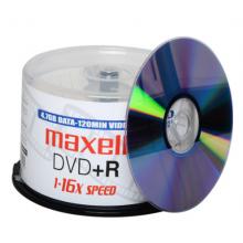 麥克賽爾（maxell）DVD+R光盤 刻錄光盤 光碟 空白光盤 16速4.7G 影音系列桶裝50片