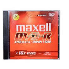 麥克賽爾（maxell）DVD-R光盤 刻錄光盤 光碟 空白光盤 16速4.7GB 1片盒裝，5盒/包