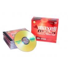 麥克賽爾（maxell）DVD-R光盤 刻錄光盤 光碟 空白光盤 16速4.7GB 1片盒裝，5盒/包