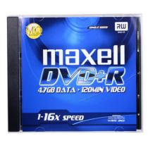 麥克賽爾（maxell）DVD+R光盤 刻錄光盤 光碟 空白光盤 16速4.7GB 1片盒裝，5盒/包