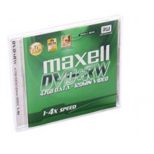麥克賽爾（maxell）DVD+RW光盤 刻錄光盤 光碟 可擦寫空白光盤 4速4.7G臺(tái)產(chǎn) 1片盒裝