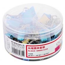 得力(deli)8529 63只多規(guī)格彩色長尾夾/燕尾夾/票夾(32mm10只+25mm18只+19mm35只) 辦公用品