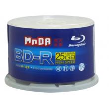 銘大金碟（MNDA）BD-R空白藍光光盤/刻錄盤 6-12速 25G 藍光可打印 50片桶裝