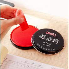 得力(deli)9859 φ89mm金屬圓蓋財(cái)務(wù)快干印臺(tái)印泥 辦公用品 紅色