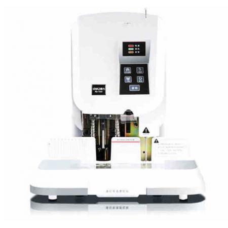 得力（deli）T500財(cái)務(wù)憑證裝訂機(jī)全自動(dòng)財(cái)務(wù)會(huì)計(jì)打孔檔案票據(jù)鉚管打孔機(jī) 激光定位全自動(dòng)型T500（灰）