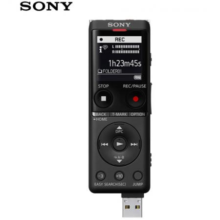 索尼（SONY）錄音筆ICD-UX570F 4GB 黑色 智能降噪升級款 專業(yè)線性錄音棒 商務學習采訪支持內(nèi)錄 