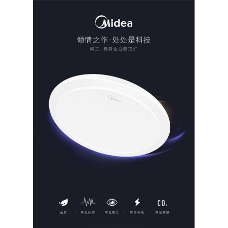 美的（Midea）LED吸頂燈客廳臥室兒童房全屋書房餐廳現(xiàn)代簡約燈具圓形蝶玉20W