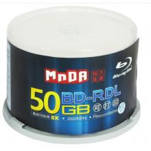 銘大金碟（MNDA）BD-R DL 1-6速 50G 藍(lán)光可打印 50片桶裝 藍(lán)光空白光盤 刻錄光盤