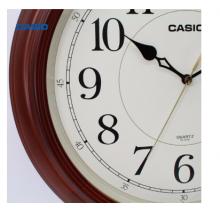 卡西歐（CASIO）IQ-121S-5PF  實(shí)木靜音掛鐘