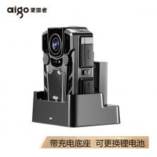 愛國者（aigo）執(zhí)法記錄儀DSJ-R7+ 雙電座充1296P高清紅外夜視可換電池加密錄音加強(qiáng)激光定位內(nèi)置128G
