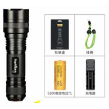 SupFire神火L6超強光手電筒可充電26650超亮遠射LED便攜小家用T6戶外氙氣燈防水超長續(xù)航 L6-10瓦+1節(jié)5200毫安電池+充電器