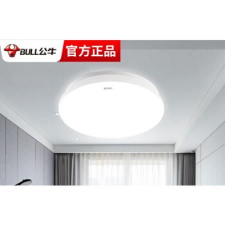 公牛led吸頂燈家用燈具陽(yáng)臺(tái)廚房臥室簡(jiǎn)約現(xiàn)代圓形餐廳客廳燈超薄12W18W24W三段調(diào)光LED吸頂燈 全白24W 40*7.5 5700k適8-15平