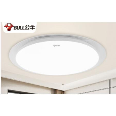 公牛led吸頂燈家用燈具陽臺廚房臥室簡約現代圓形餐廳客廳燈超薄12W18W24W三段調光LED吸頂燈 云碟24W三段調光 52*7.5 適10-16平