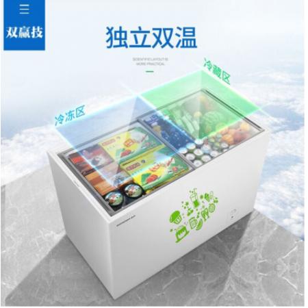 容聲(Ronshen) 273升 臥式 蝶形門 側(cè)掀門 冷藏冷凍雙溫冰柜  BCD-273KB