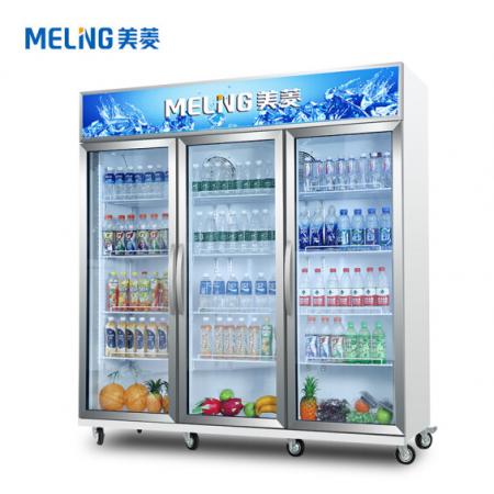 美菱（MELING）立式冷柜 冷藏保鮮雪柜 飲料冷飲玻璃門三門陳列冰柜SC-1368WD2M3
