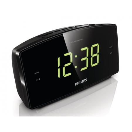 飛利浦（PHILIPS） AJ3400 時(shí)鐘收音機(jī) FM 大顯示屏 雙重鬧鐘 重復(fù)鬧鈴 定時(shí)關(guān)機(jī) 黑色