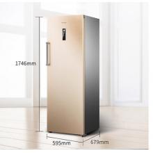 海信（Hisense）252升家用立式冷凍冰柜 一級能效風(fēng)冷無霜冷柜 節(jié)能電腦控溫側(cè)開單門冰箱BD-252WT 