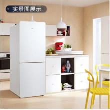 TCL 163升 小型雙門(mén)電冰箱 迷你節(jié)能 小冰箱 冰箱小型便捷 HIPS環(huán)保內(nèi)膽（芭蕾白）BCD-163KF1