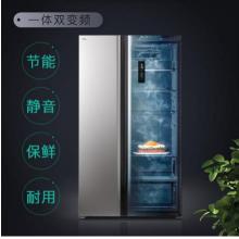 TCL 515升 雙變頻風冷無霜對開門雙開門電冰箱 智慧擺風 電腦控溫 隱形觸屏（典雅銀）BCD-515WEPZ50