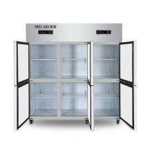 美菱（MELING）1280升六門不銹鋼廚房冰柜 商用大容量雙溫冷藏冷凍冷柜MCF(L)-1.8LCD6MFL