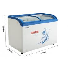 美菱（MELING）358升單溫冰柜 商用臥式 圓弧冷柜 一室冷凍冷藏雪柜 SC/SD-358GYT
