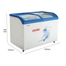 美菱（MELING）258升臥式冷柜  圓弧玻璃門商用一室 SC/SD-258GYT