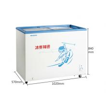 美菱（MELING）229升商用 冰柜 玻璃推拉門單溫一室冷藏冷凍轉(zhuǎn)換變溫臥式冷柜SC/SD-229GT