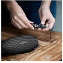 飛利浦(PHILIPS)BT6900B 音樂小號角 防水藍(lán)牙音箱 戶外便攜迷你音響 黑色