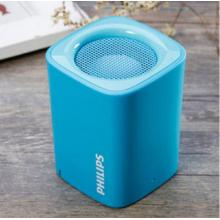 飛利浦(PHILIPS)BT100A 音樂精靈 無線藍牙音箱 便攜迷你口袋音箱 手機/電腦小音響 低音炮 免提通話 藍色 