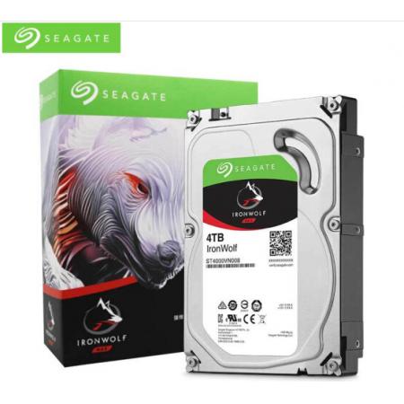 希捷(Seagate) NAS硬盤 4TB 64MB 5900轉(zhuǎn) PMR CMR垂直磁記錄 網(wǎng)絡(luò)存儲(chǔ) SATA 希捷酷狼IronWolf ST4000VN008