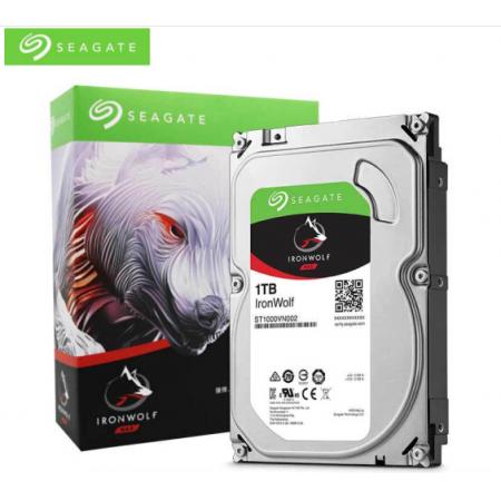 希捷(Seagate) NAS硬盤 1TB 64MB 5900轉(zhuǎn) PMR CMR垂直磁記錄 網(wǎng)絡(luò)存儲(chǔ) SATA 希捷酷狼IronWolf ST1000VN002